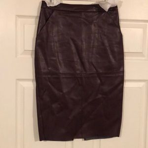 Express faux leather skirt